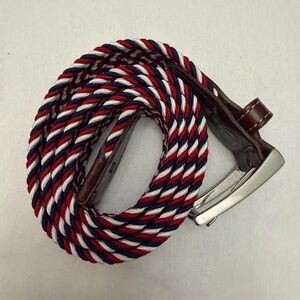 YRI braided Belt size XL Brass buckle  Leather USA Made